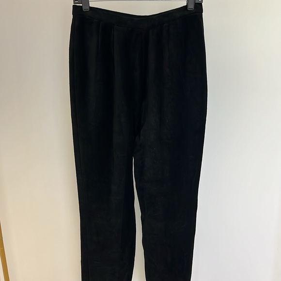 Donna Karan black textured velvet pants - Picture 3 of 12